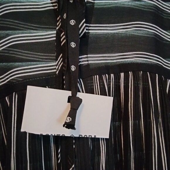 Agnes and Dora sheer black and white striped blouse - Picture 3 of 5